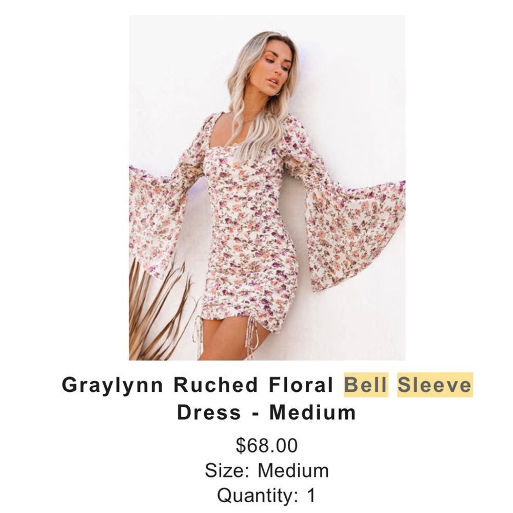 Vici- never before worn Belle sleeve dress